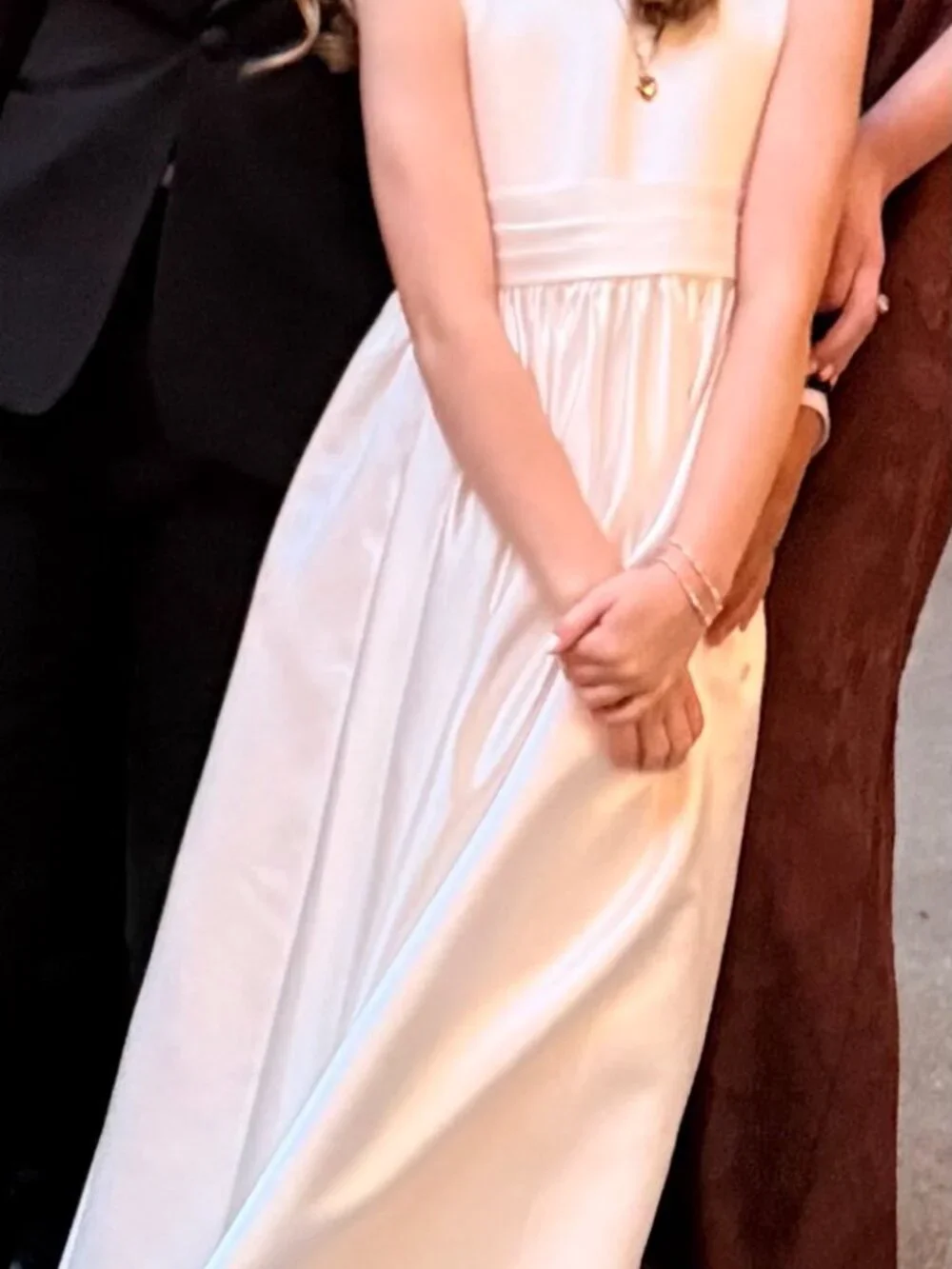Satin Flower Girl Dress (size 7/8)